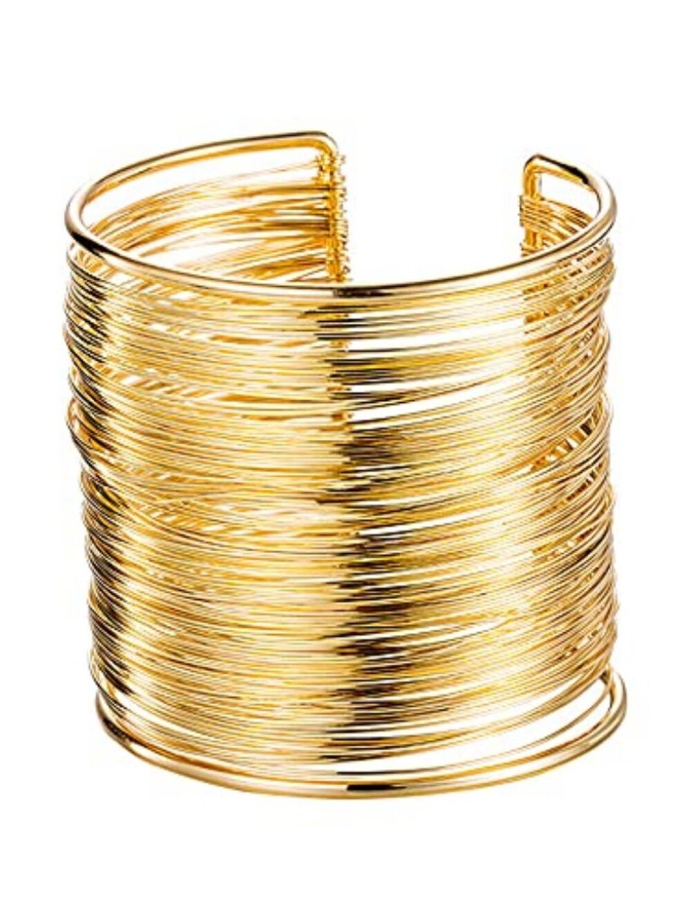 New‎ - Wide Gold Thin Thread Wire Cuff Bangle Bracelet Open Boho Fashion Wrap